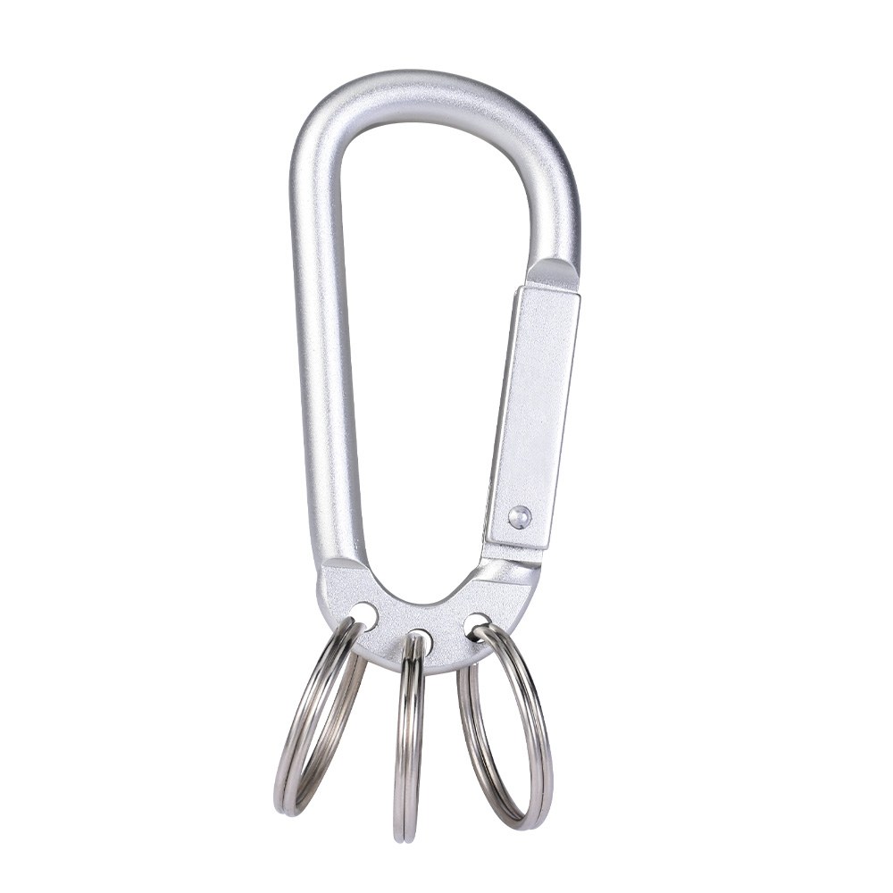 advertising-carabiner-keychain-silver-finish 广告款三圈挂环登山扣钥匙扣 银色款