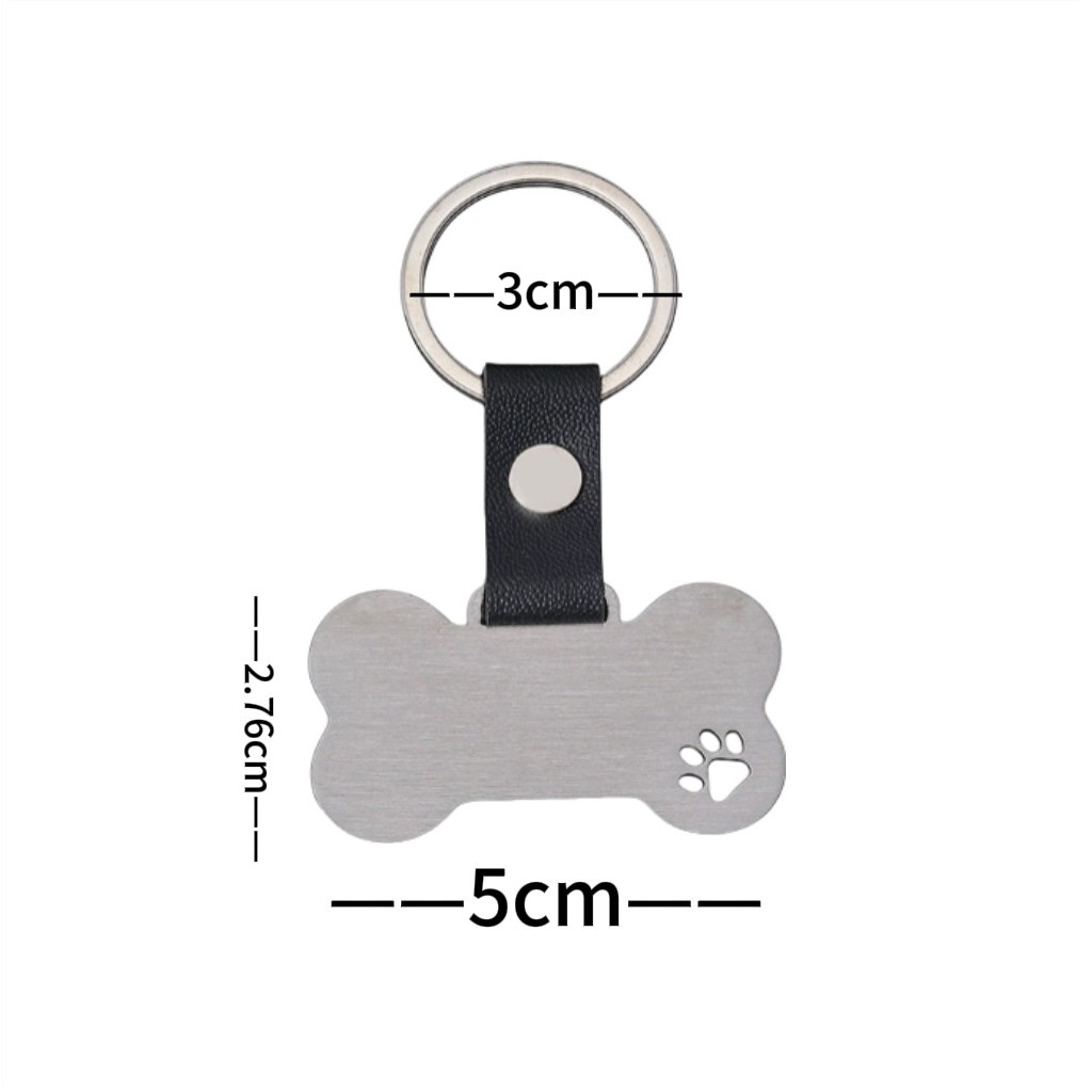 bone-pet-tag-keychain-08.jpg 骨头形宠物吊牌钥匙扣 黑银金三色金属宠物防丢牌 可激光雕刻LOGO定制 附图