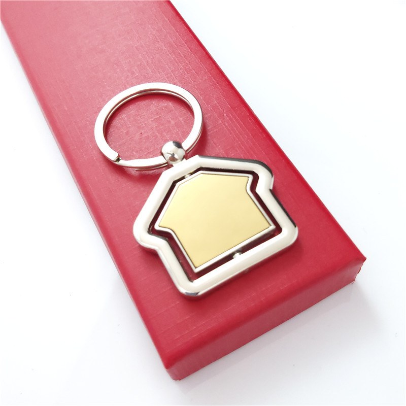 house-shape-keychain-02.jpg 房屋造型钥匙扣 多色面板金属钥匙扣 可激光镭射LOGO定制 附图