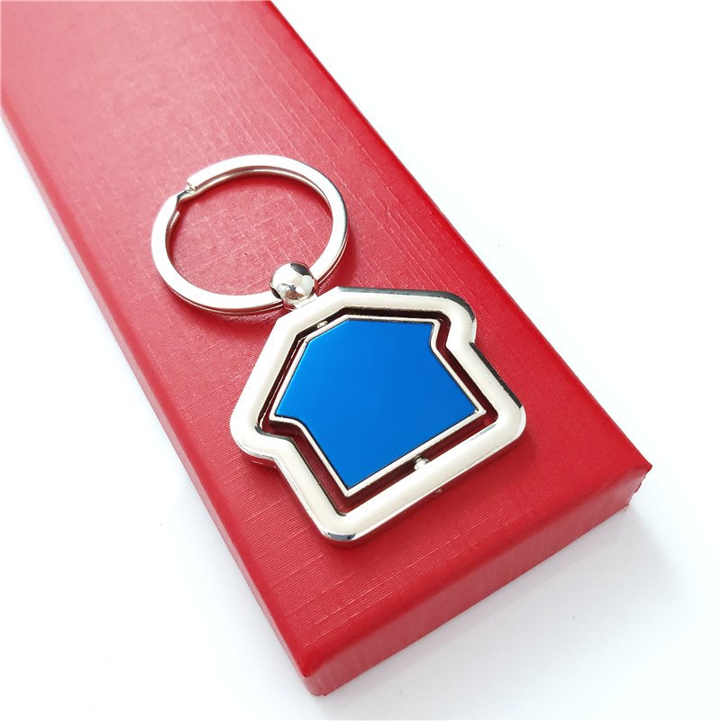 house-shape-keychain-04.jpg 房屋造型钥匙扣 多色面板金属钥匙扣 可激光镭射LOGO定制 附图