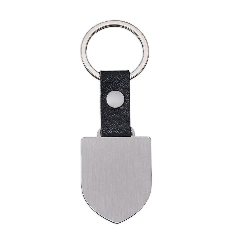 shield-tag-keychain-02.jpg 盾牌形吊牌钥匙扣 黑银金三色金属盾牌吊牌 可激光雕刻LOGO定制 附图